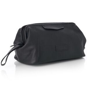 Alpine Swiss Lauter Toiletry Bag Genuine Leather Shaving Kit Dop Kit Travel Case